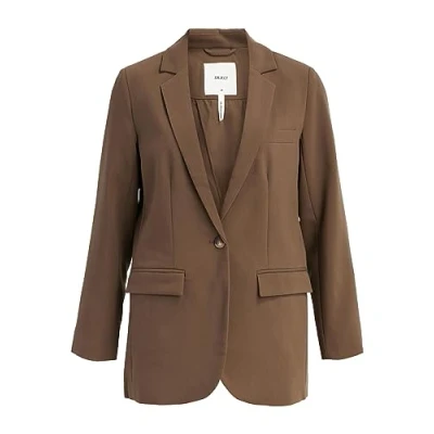 Abbildung von OBJECT Female Blazer Einreihig, 23035737, Dark Earth, 44