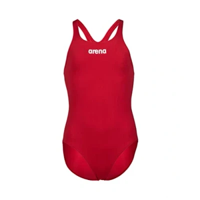 Abbildung von Arena Solid Swim Pro Team Einteiliger Badeanzug für Mädchen, Schnelltrocknender Badeanzug, Sportliche Badebekleidung aus MaxLife Eco Gewebe mit Maximaler Chlorbeständigkeit und 50+ UV Schutz
