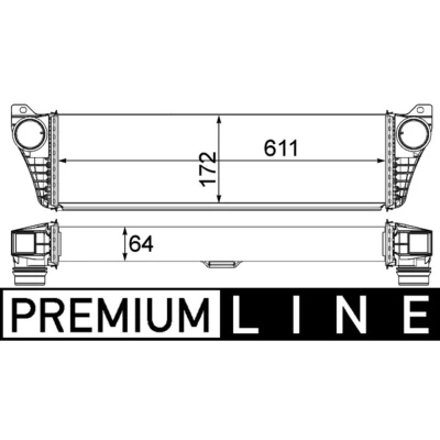 Abbildung von MAHLE ORIGINAL CI 150 000P Ladeluftkühler MERCEDES BENZ: Vito Mixto