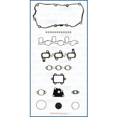 Abbildung von AJUSA 53037300 Dichtungssatz, Zylinderkopf ohne Zylinderkopfdichtung, mit Ventilschaftabdichtung, Abgasrohrdichtung links AUDI: A4 B7 Avant