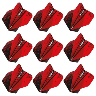 Abbildung von RED DRAGON Yin Yang Beidseitig Schwarz und Rot Standard Dartflug 3 Set pro Packung (insgesamt 9 Dart Flights)