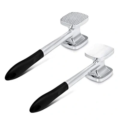 Abbildung von Fleischklopfer Gross TIMESETL 28 CM Doppelseitig Antihaft Schnitzelklopfer, Fleischhammer mit 140 Spitzen, Schnitzelhammer, Küchenhammer für Fleisch, Steak, Rind, Geflügel