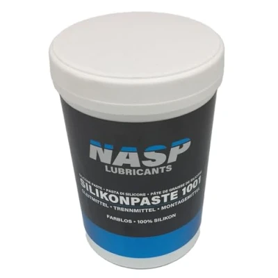 Abbildung von NASP Silikonpaste Silikonfett Montagemittel Schmierfett transparent 1Kg Made in Germany