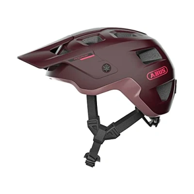 Abbildung von ABUS MTB Helm MoDrop robuster Fahrradhelm mit guter Belüftung für Mountainbiker individuelle Passform Unisex Dunkelrot, Größe L