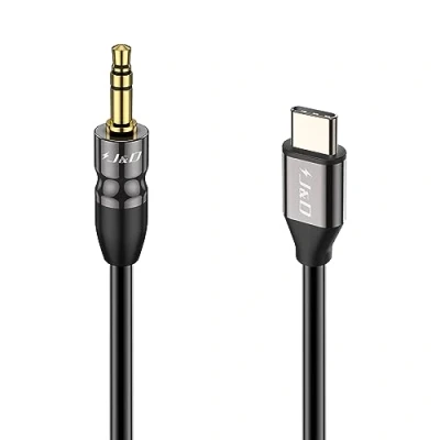 Abbildung von J&amp;D USB C auf 3,5 mm 1/8 Zoll Audio Aux Kabel, Typ Standard TRS Stecker Auto Adapterkabel, kompatibel mit iPhone 15 Serie, Google Pixel 6/7/8, MacBook Pro, 1 m