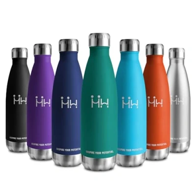 Abbildung von Isolierflasche 500ml, Thermosflasche Kohlensäure Geeignet, Edelstahl Trinkflasche BPA Frei, Frei Auslaufsicher Wasserflasche, Thermoskanne Vakuum, für Sport, Reisen, Jungs, Mädchen, Outdoor