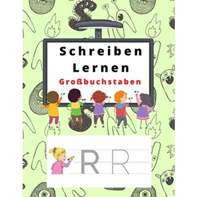 Abbildung von Schreiben Lernen Großbuchstaben: Aktivitätsbuch für Kinder ab 3 Jahren Bringen Sie Ihren Kindern bei, auf spielerische Weise Buchstaben zu ... Vorschule (Schreibheft A:, Band 1)