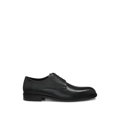 Abbildung von BOSS Tayil Derby BusinessSchnürer, Herren, Größe: 43, Black Leder