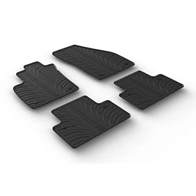 Abbildung von Gledring 0391 Fußmattensatz Gummi vorne und hinten 4 schwarz 750mm 550mm VOLVO: V50