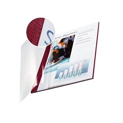 Abbildung von Leitz 73980028 Buchbindemappe impressBIND, Soft Cover, A4, 3,5 mm, 10 Stück, bordeaux