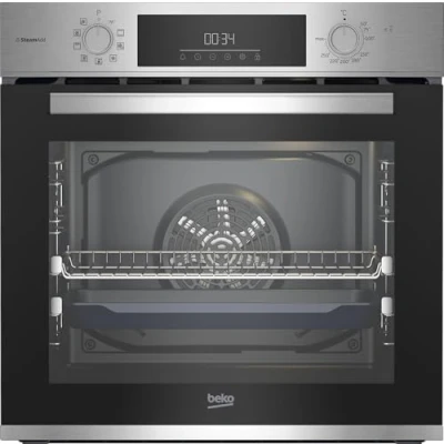 Abbildung von BEKO Einbaubackofen »BBIS12301XE«, mit 2 fach Teleskopauszug, SteamShine, SteamAdd Dampffunktion