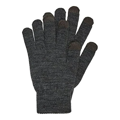 Abbildung von Vero Moda Damen VMVILDE Smartphone FINGERGLOVES NOOS Handschuhe, Dark Grey Melange, ONE Size