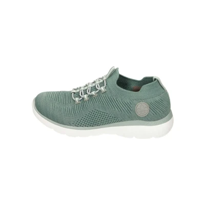 Abbildung von Rieker Damen Low Top Sneaker M5074, Frauen Halbschuhe,Freizeitschuhe,Turnschuhe,Laufschuhe,straßenschuhe,Strassenschuhe,grün (52),42 EU / 8 UK