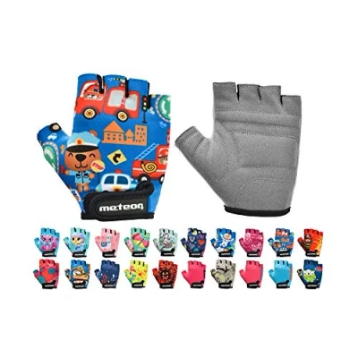 Abbildung von meteor Kinder Fahrradhandschuhe Bike Gel BMX Handschuh Jungen Fahrrad Handschuhe Mädchen radhandschuhe Scooter Tretroller Fahr Rad