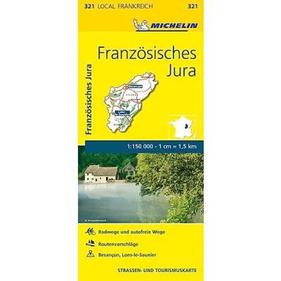 Abbildung von Michelin Französische Jura: Straßen und Tourismuskarte 1:150.000 (MICHELIN Localkarten)