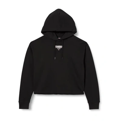 Abbildung von Tommy Jeans Damen Hoodie Tjw Rlx Essential Logo mit Kapuze, Schwarz (Black), XXS