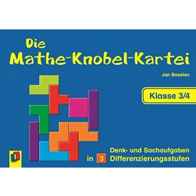 Abbildung von Die Mathe Knobel Kartei Klasse 3/4: Denk und Sachaufgaben in 3 Differenzierungsstufen