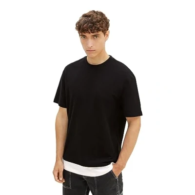 Abbildung von TOM Tailor Denim Tshirt basic, Herren, Größe: XXL, Black