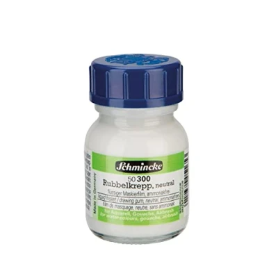 Abbildung von Schmincke Rubbelkrepp, neutral, 50300032 geruchsneutrale Maskierflüssigkeit zum Abdecken nicht zu bearbeitender Bildstellen, 20 ml