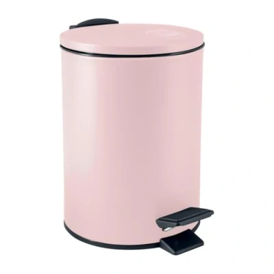 Abbildung von Spirella Kosmetikeimer 3 Liter Edelstahl mit Absenkautomatik und Inneneimer Adelar Badezimmer Mülleimer Softclose Abfalleimer rosa