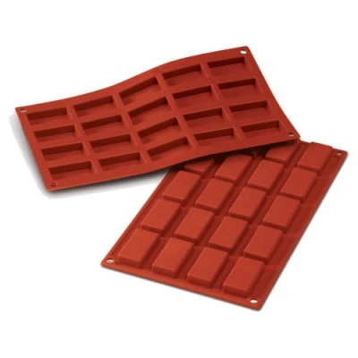 Abbildung von silikomart SF025 Silikonform für Monoportionen, Antihaft, 20 Formen, 1er Pack Backform, 49 x 26 mm, h11 Made in Italy