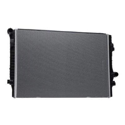Abbildung von VALEO 735548 Kühler, Motorkühlung Aluminium 650 449 34 Kühlrippen gelötet VOLKSWAGEN: Passat B8 Variant, Tiguan Allspace, Golf 7, SEAT: Leon III ST