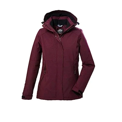 Abbildung von killtec Damen Funktionsjacke/Outdoorjacke mit abzippbarer Kapuze KOW 37 WMN JCKT, dunkelpflaume, 42, 39702 000