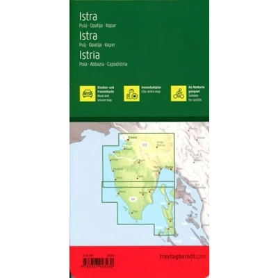 Abbildung von Istrien, Straßen und Freizeitkarte 1:100.000, freytag &amp; berndt: Pula Opatija Koper, mit Infoguide Top Tips, Radwege (freytag berndt Auto + Freizeitkarten)