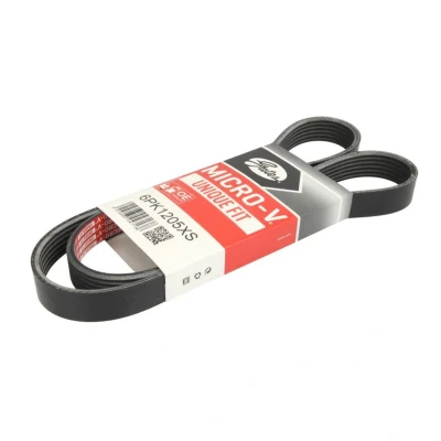 Abbildung von GATES 6PK1205XS Keilrippenriemen 1205 6 Polyester, EPDM (Ethylen Propylen Dien Kautschuk) RoadMax Value Line TOYOTA: Yaris III Hatchback