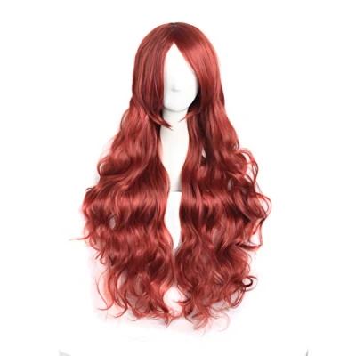 Abbildung von MapofBeauty 32&quot; Langes Haar Spirale lockige Cosplay Kostüm Perücke (orangerot)