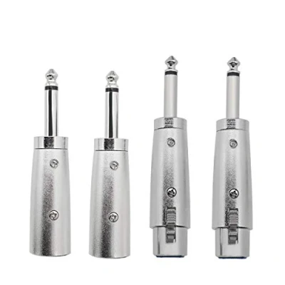 Abbildung von OTOTEC 3 Polig XLR Adapter Stecker auf Klinkenstecker 6,35mm Stereo Mikrofon Klinke Steckverbinder Audio Steckdose