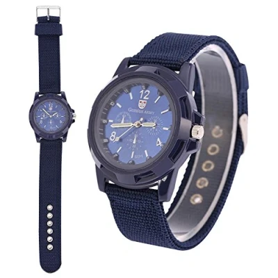 Abbildung von Sonew Herren Digitale Armbanduhr, Elektronische Digital Armbanduhr für Mann Uhr dauerhafte Nylonband Sportuhr kühle Mode Armbanduhren(Blue)