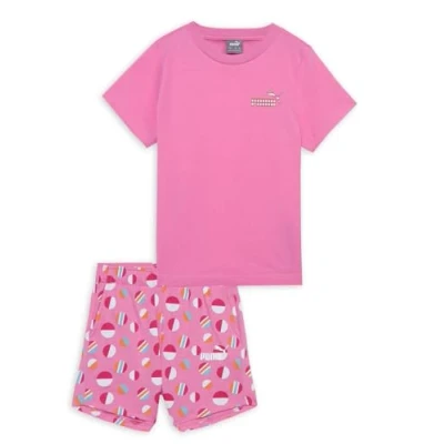 Abbildung von Puma Summer CAMP Infants Unisex SET kurze Sporthose für Kinder, Größe: 68, Fast pink