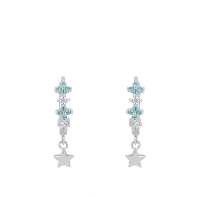 Abbildung von Prinzessin Lillifee Creolen 925 Sterling Silber Mädchen Kinder Ohrschmuck, mit Zirkonia synth., 1,6 cm, Silber, Stern, Kommt in Schmuck Geschenk Box, 2034012