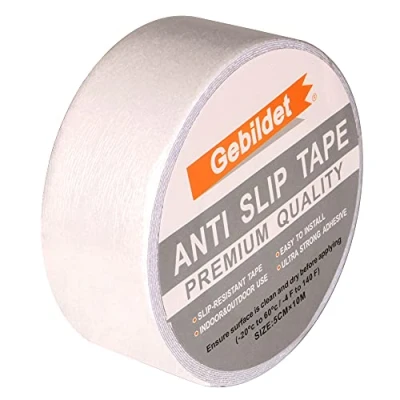 Abbildung von Gebildet Premium Qualität Antirutsch Klebeband 10m x 5cm, Antislip selbstklebend Band, Grip Tape Sicherheitsband fur Treppen/Schritte (Transparent)