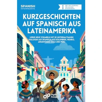 Abbildung von Kurzgeschichten auf Spanisch aus Lateinamerika: Lerne neue Vokabeln mit 20 unterhaltsamen Dialogen Kolumbien, Mexiko, Argentinien, Chile und Peru