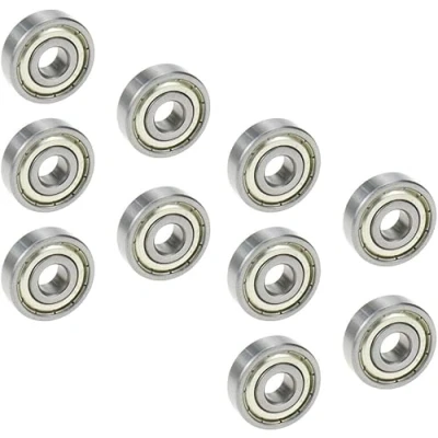 Abbildung von TUZUK 10 Stück 6203 ZZ Kugellager Abgedichtet 17x40x12mm Vorgeschmiert/Chromstahl/Gummi Doppeldichtung, 6203ZZ Rillenkugellager
