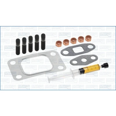 Abbildung von AJUSA JTC11009 Montagesatz, Lader with studs, syringe oil mit Dichtungen Montageanleitung BMW: 5 Saloon
