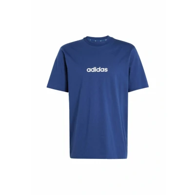 Abbildung von adidas Sportswear LIN Tshirt print Dark blue white, Herren, Größe: XS, white