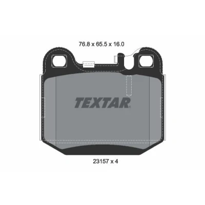 Abbildung von TEXTAR 2315702 Bremsbelagsatz für Verschleißwarnanzeiger vorbereitet MERCEDES BENZ: ML Class, MASERATI: QUATTROPORTE 5