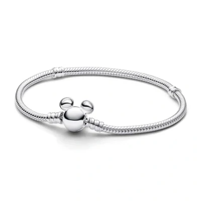 Abbildung von PANDORA Disney Micky Maus Verschluss Moments Schlangen Gliederarmband mit Verschluss, Kompatibel Moments, Größe: 17 cm, 593061C00