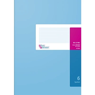 Abbildung von König &amp; Ebhardt und 8612061 Spaltenbuch (Spaltenbogen, 6 Spalten, A4, 210 x 297 mm, 40 Blatt) hellblau/magenta