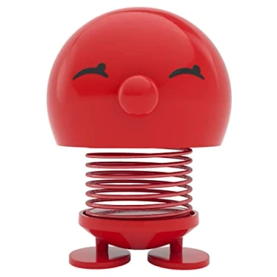 Abbildung von Hoptimist Bimble, Wackelfigur Deko Skandinavisch, Wohnzimmer, Schreibtisch Deko, Büro Gadgets, Tolle Kleine Geschenke, 10 x 14 cm, Large, Rot