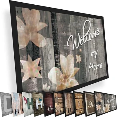 Abbildung von Valia Home Fußmatte Schmutzfangmatte Türmatte für Innen und Aussen Fussmatte Sauberlaufmatte rutschfest Fußabtreter Haustür Design 40 x 60 cm