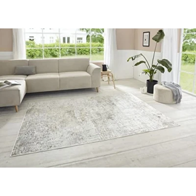 Abbildung von ELLE DECORATION Designteppich »Chameis«, rechteckig, 4 mm Höhe, Viskose, Vintage Look, Seiden Optik, Wohnzimmer, Schlafzimmer, Teppich
