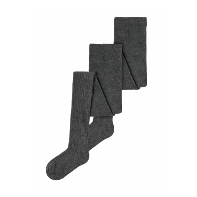 Abbildung von NAME IT Unisex Kinder nknpantybroek rib 2p noos Strumpfhose, Dark Grey Melange, 110 116 EU