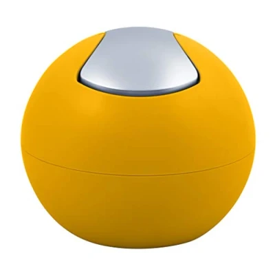 Abbildung von Spirella Kosmetikeimer 1 Liter Abfalleimer Schwingdeckeleimer Tischabfalleimer Bowl Sun Gelb matt