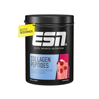 Abbildung von ESN Collagen Peptides, 300g Fresh Cherry, Fördert Gelenkstabilität und Hautelastizität, Unterstützt Sehnen Bandgesundheit, geprüfte Qualität made in Germany