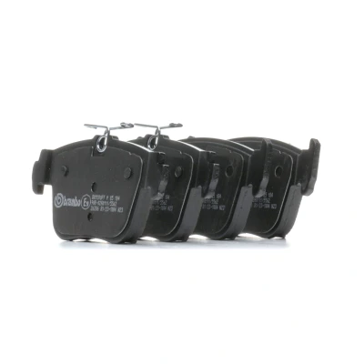 Abbildung von BREMBO P 85 184 Bremsbelagsatz exkl. Verschleißwarnkontakt mit Anti Quietsch Blech Zubehör VOLKSWAGEN: Golf VIII Hatchback, Caddy V Van