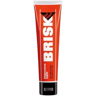 Abbildung von BRISK Frisiercreme super, 100 ml, die Styling Creme für Männer, natürlicher Halt aus der Tube, Klassiker 50er Jahre, fixiert &amp; pflegt